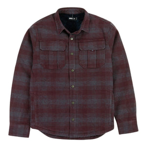 flannel Teddy Bear Line sherpa Jacket Mahogany colorway 