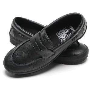 vans skate loafer black black top pair image