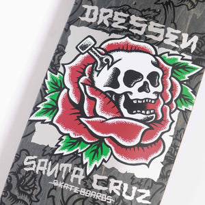 skull rose close. up Santa Cruz deck