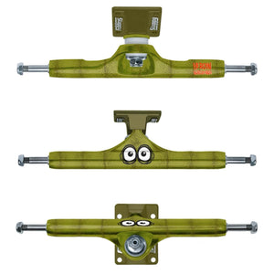 slappy x Heroin skateboard hollow s1 pickle hollow trucks side, top , view