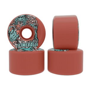 front and side image Roskopp face five 60mm slime balls 78a skateboard wheels 