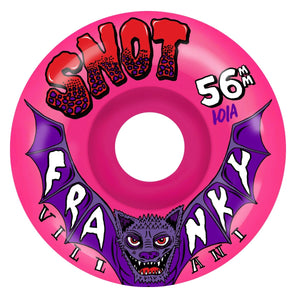 pink snot skateboard wheels Villani pro model bat graphic 