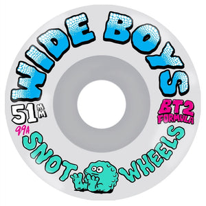 clear snots skatebioard wheels wide boys 51mm 99a