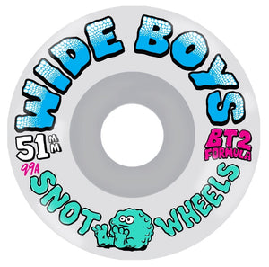 clear snots skatebioard wheels wide boys 51mm 99a