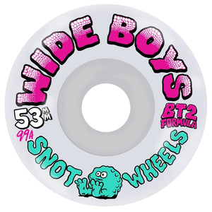 Clear pink Snot Skateboard wheels wide boys 53mm 99a 