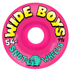 SNOT Wide Boy Skateboard Wheels – 54mm 99A Pink side image profile