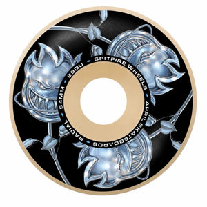 side image of spitfire x April bighead rose formula four natural 54mm 99a skateboard wheels 