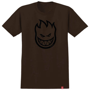 Spitfire Bighead Tee Dark Chocolate with Black Bighead front graphic