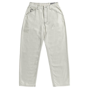 Front view of SPITFIRE Bighead Denim Pant in natural with black contrast stitching
