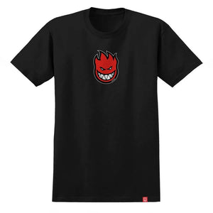 Front view of Spitfire Bighead Mid Fill Black T-Shirt with graphic