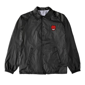 font image spitfire bighead black and red windbreaker jacket snap buttons 