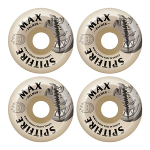 Spitfire Max Palmer Burn Squad skateboard wheels set of four with graphic