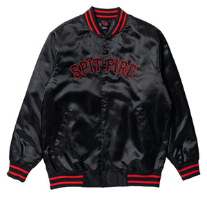 Spitfire Spitball Coaches Jacket in faux leather with felt applique front logo, front image