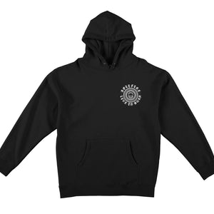 black spitfire webbed hoodie front image 