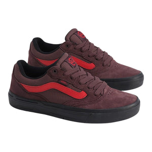 Vans BMX Proof Wafflecup shoes in Brown Rio Red and Black side view