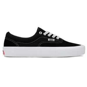 side image of Vans skate era black white shoes 