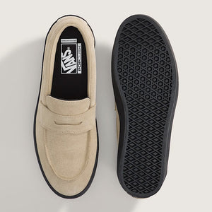 above image vans loafer incense black with pop Cush 