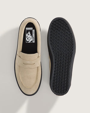 above image vans loafer incense black with pop Cush 