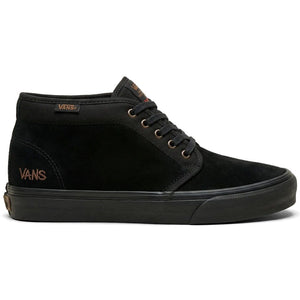Vans Skate Chukka Atiba Black/Black facing right, showing the mid-top upper and black outsole
