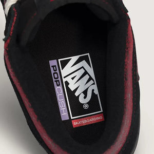 Vans Skate Half Cab black and red shoe PopCush insole detail