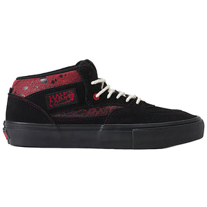Vans Skate Half Cab black and red skate shoe side view