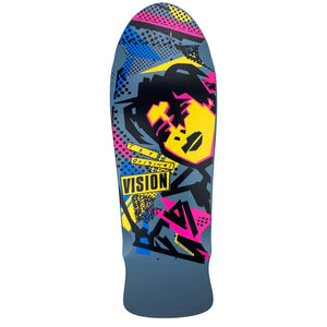 Vision Mark Gonzales Original MG LTD 10" skateboard deck in grey. Classic reissue honoring Gonz and one of the most influential decks in skateboarding history.