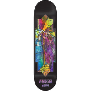 Zero Arunski Stained Glass Hermit Skateboard Deck 8.5 front graphic vie