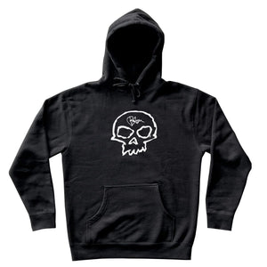 black zero x bam Margery single skull hooded sweatshirt front image