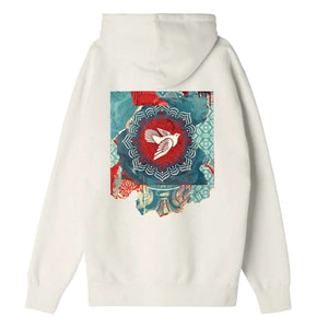 Obey Peace Dove Pull Over Hooded Sweatshirt Back Image