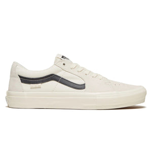 White sneaker with gray accents on a white background