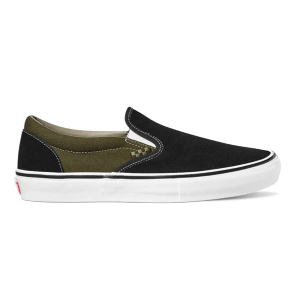 Vans shoes skate slip on black olive