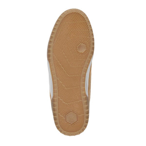 Gum rubber sneaker outsole with circular tread pattern and textured grip design